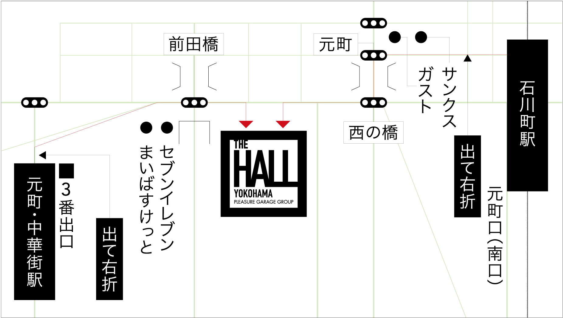 THE HALL YOKOHAMA アクセスマップ